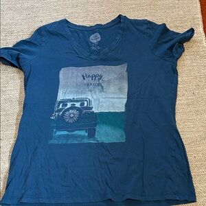 Life is good t shirt with Jeep Print